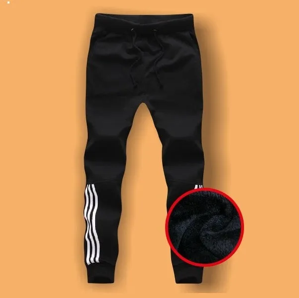 Cargo Men's Super Winter Warm Pants Outside Fleece Joggers Thicken Sweatpants Heavy weight Zipper Trousers Windbreaker Men Loose