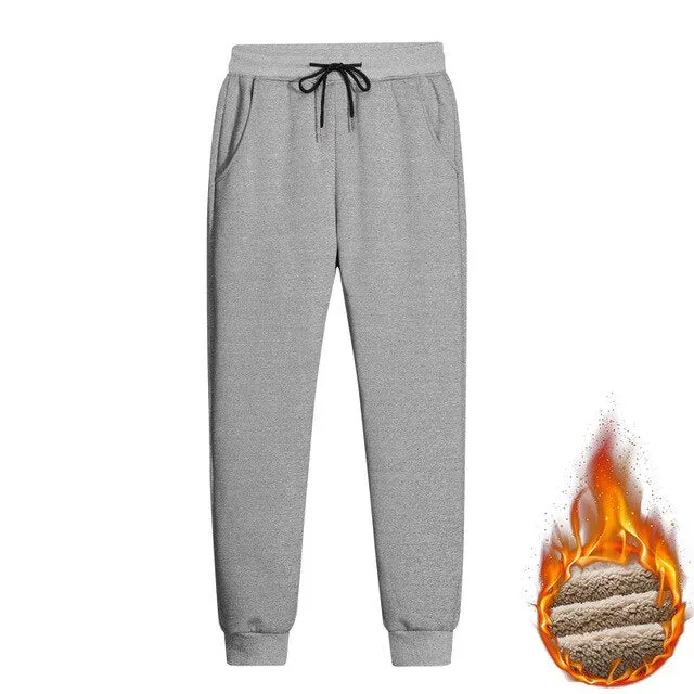 Cargo Men's Super Winter Warm Pants Outside Fleece Joggers Thicken Sweatpants Heavy weight Zipper Trousers Windbreaker Men Loose