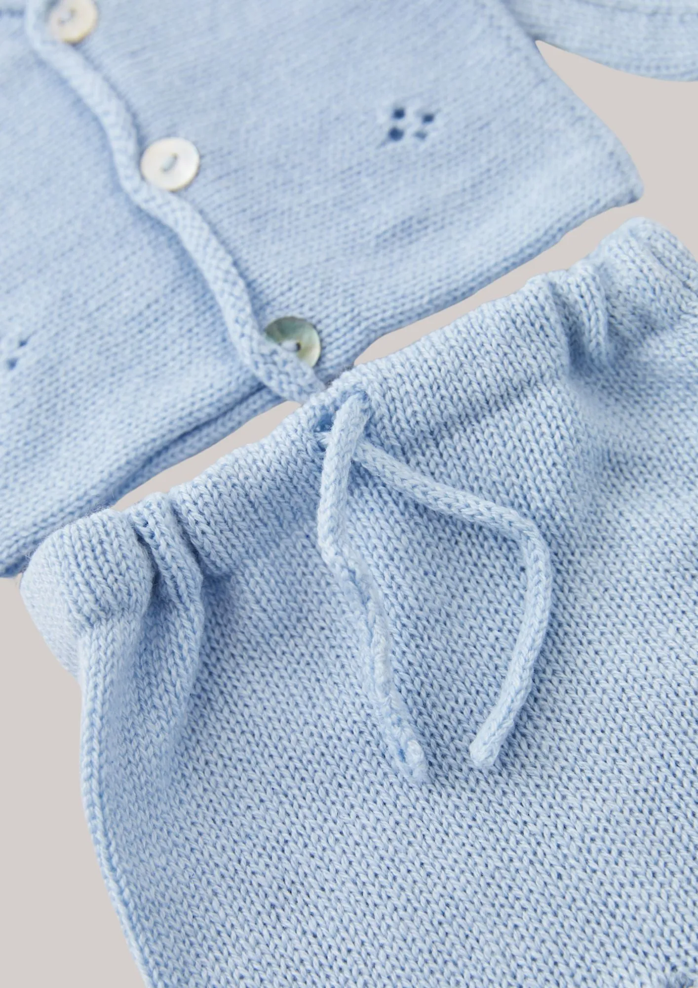 Cashmere Diamond 3 Pieces With Sweater Set in Baby Blue