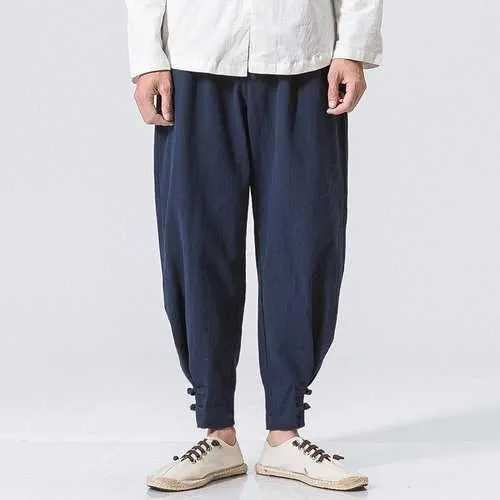 Casual Cotton Linen Loose Harem Pants