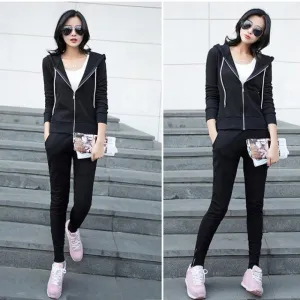 Casual Hoodie   White T-Shirt   Pants (3 Piece Set)