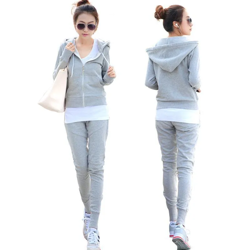 Casual Hoodie   White T-Shirt   Pants (3 Piece Set)