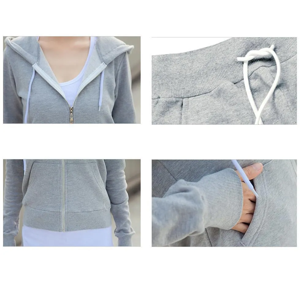 Casual Hoodie   White T-Shirt   Pants (3 Piece Set)