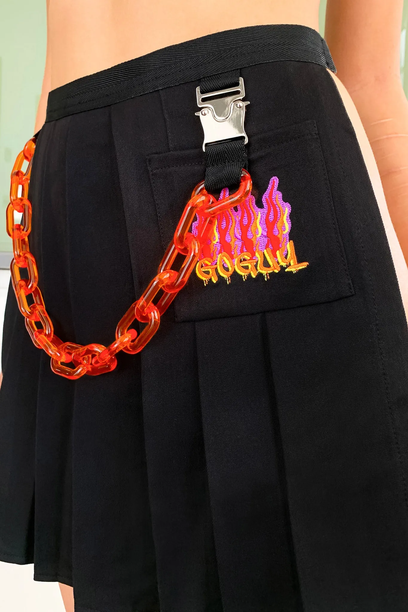 Chain Reaction Pleated Skirt