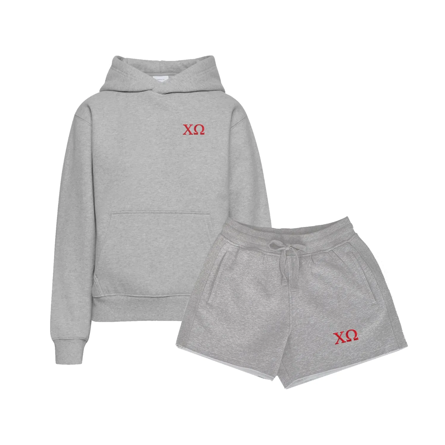 Chi Omega Fave Fit Hoodie & Shorts Set