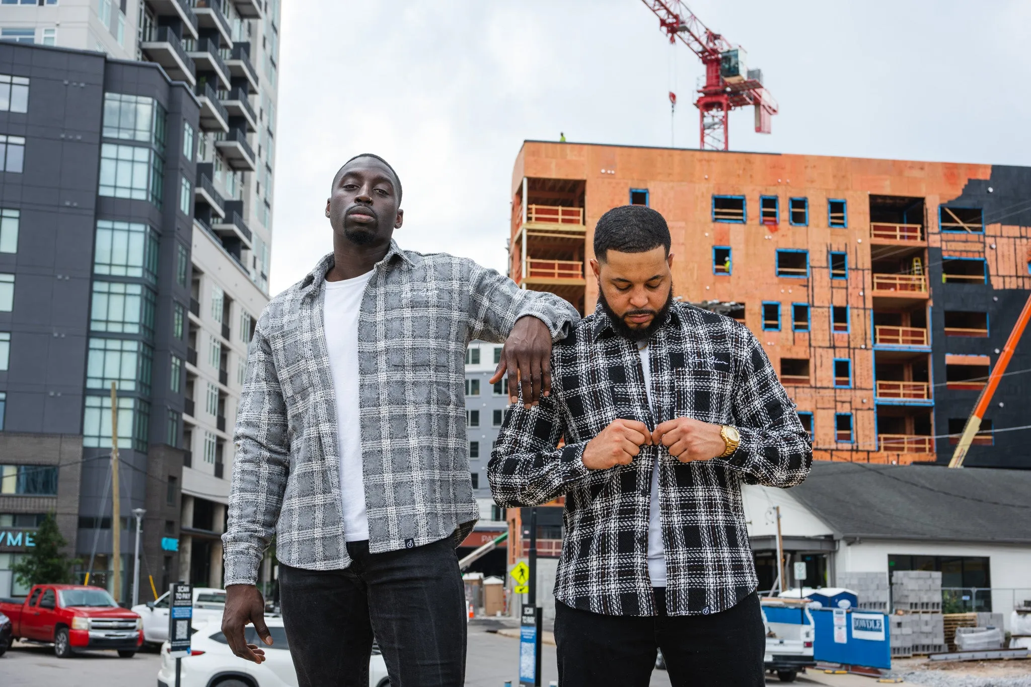 Classic Flannel  - Gray/White