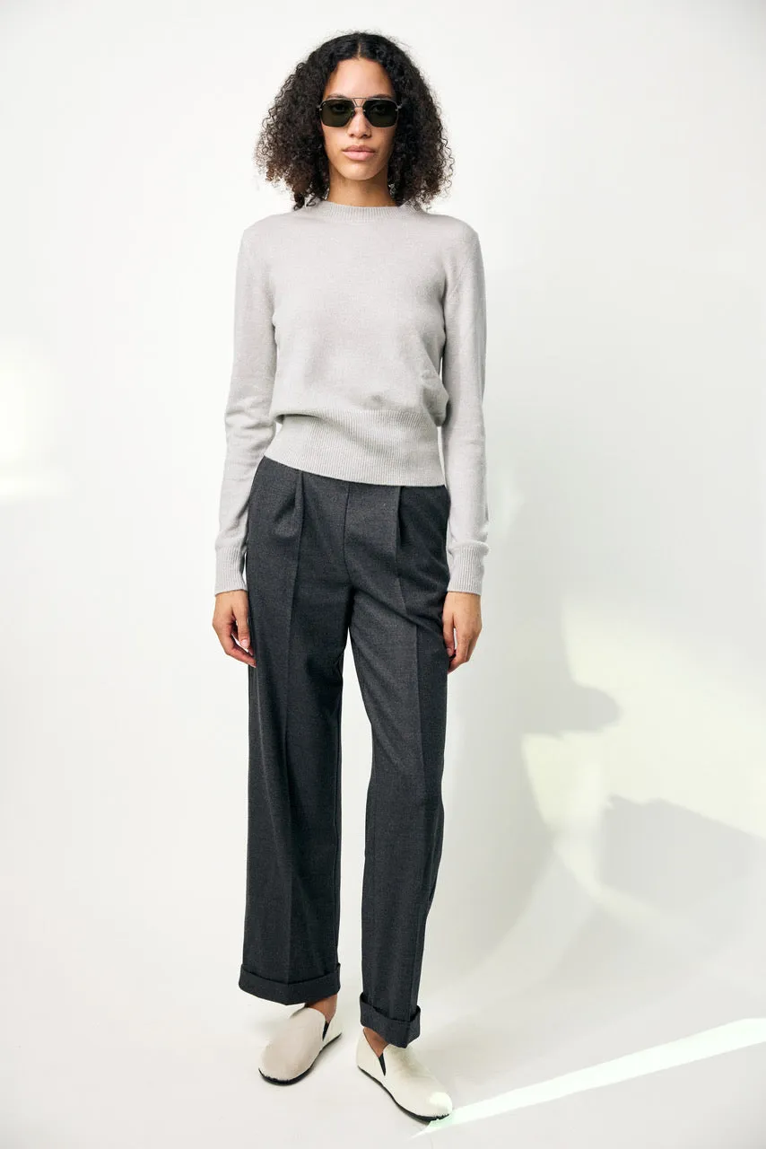 Classic High Waisted Pants in Grey