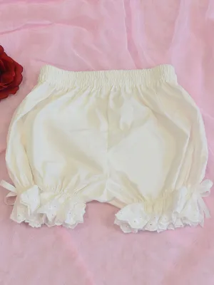 Classic Lolita Bloomers Bows Pleated Black Lolita Shorts
