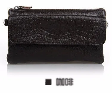Clutch Wristlet Genuine Leather Crocodile Bag