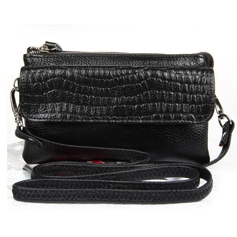 Clutch Wristlet Genuine Leather Crocodile Bag
