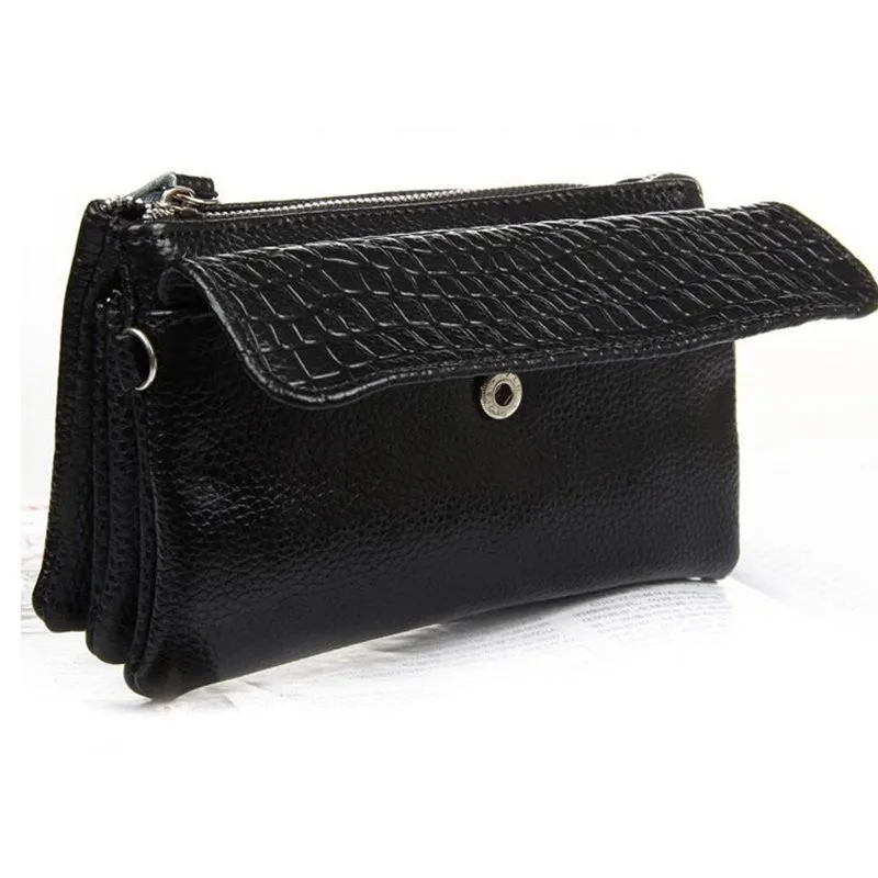 Clutch Wristlet Genuine Leather Crocodile Bag