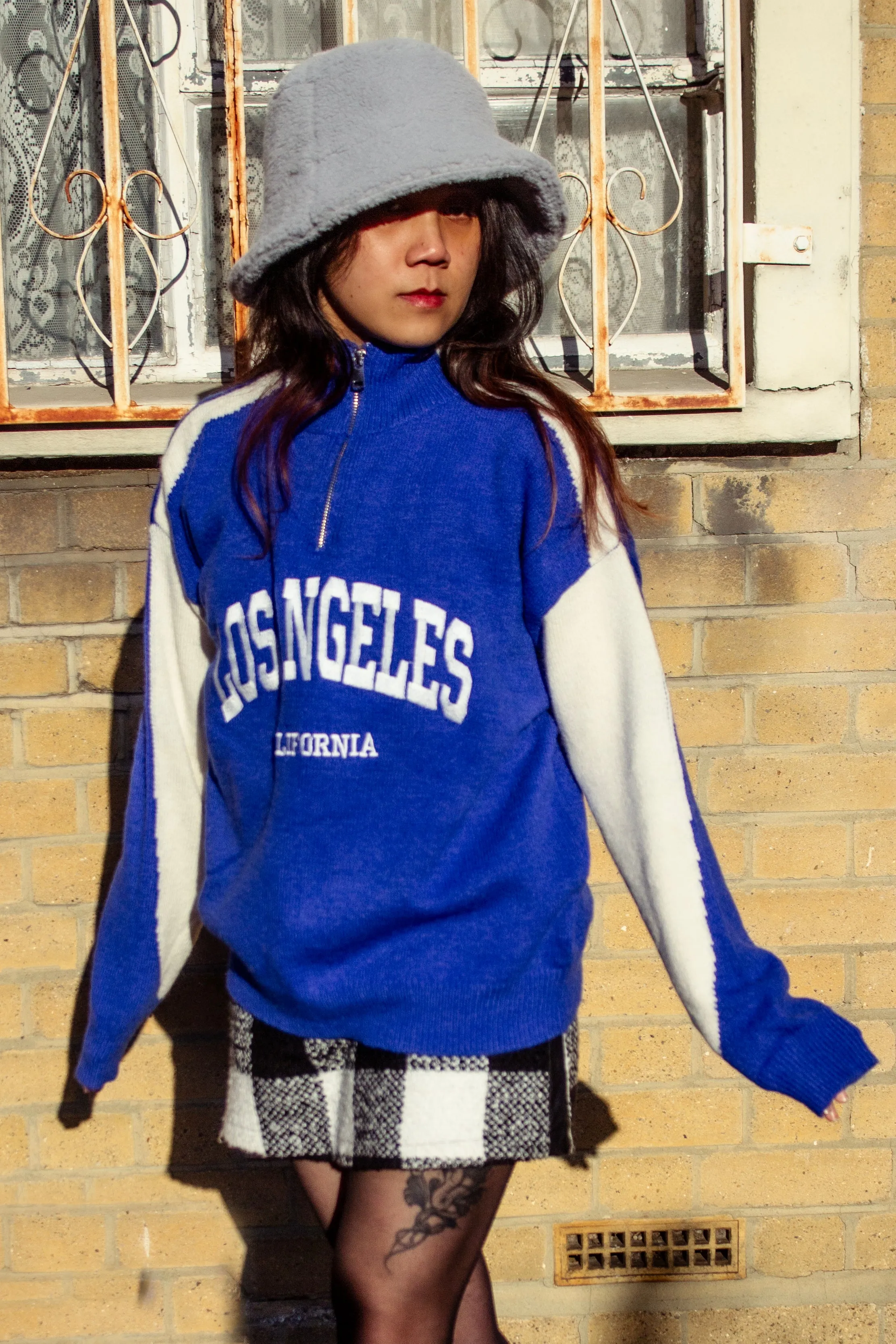 College Three Quarter Zip Jumper