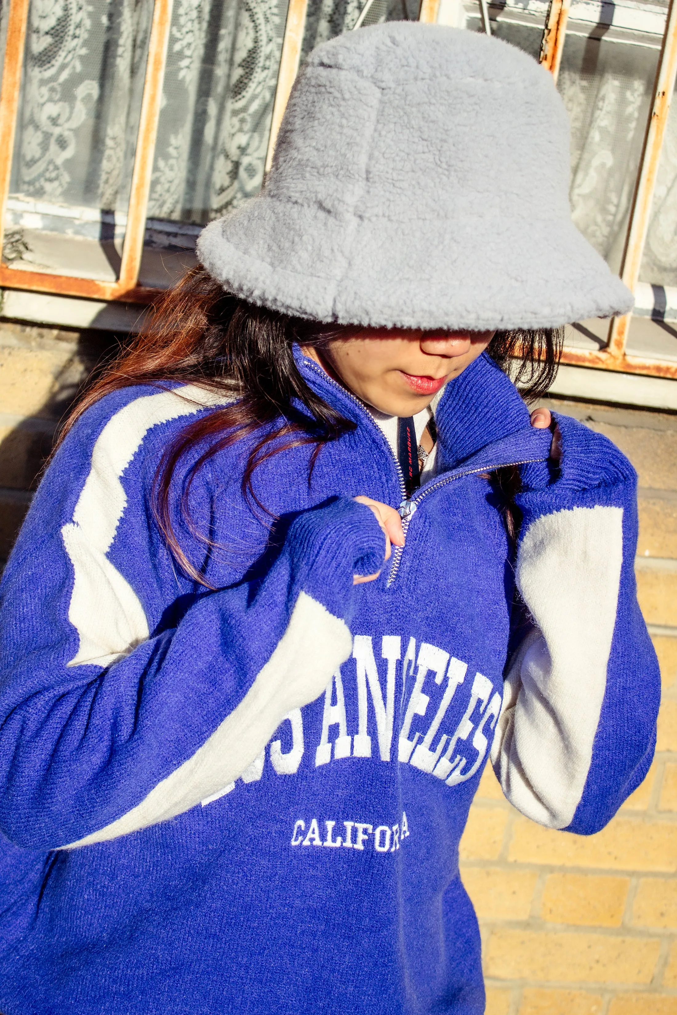 College Three Quarter Zip Jumper