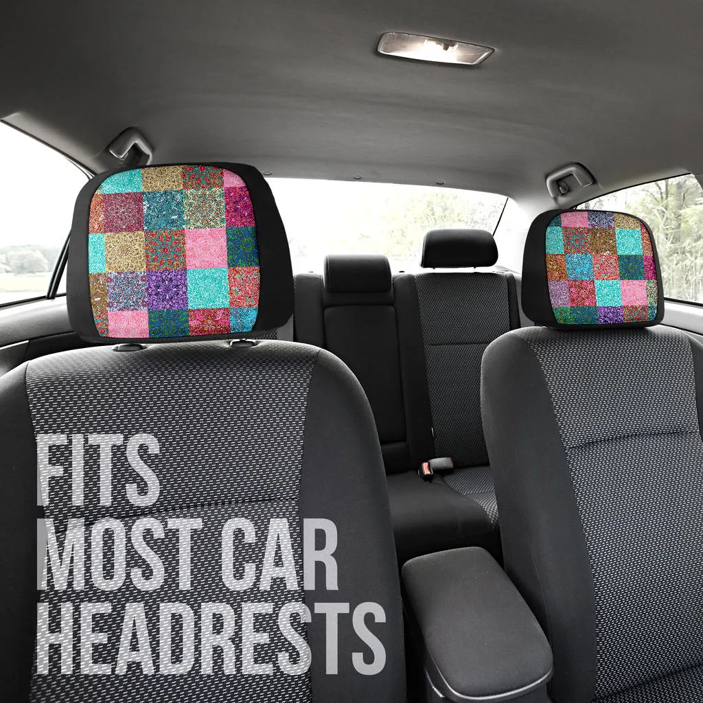Colorful Patchwork Car Headrest Covers