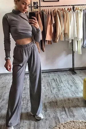 Comfy Rib Knit High Waisted Co-ord Sets