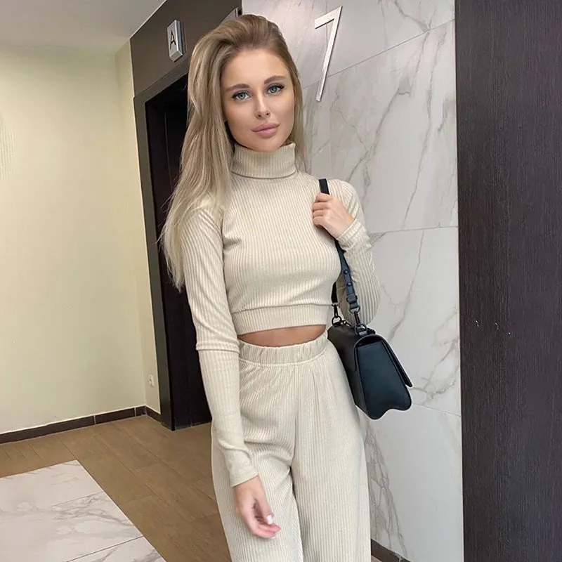Comfy Rib Knit High Waisted Co-ord Sets