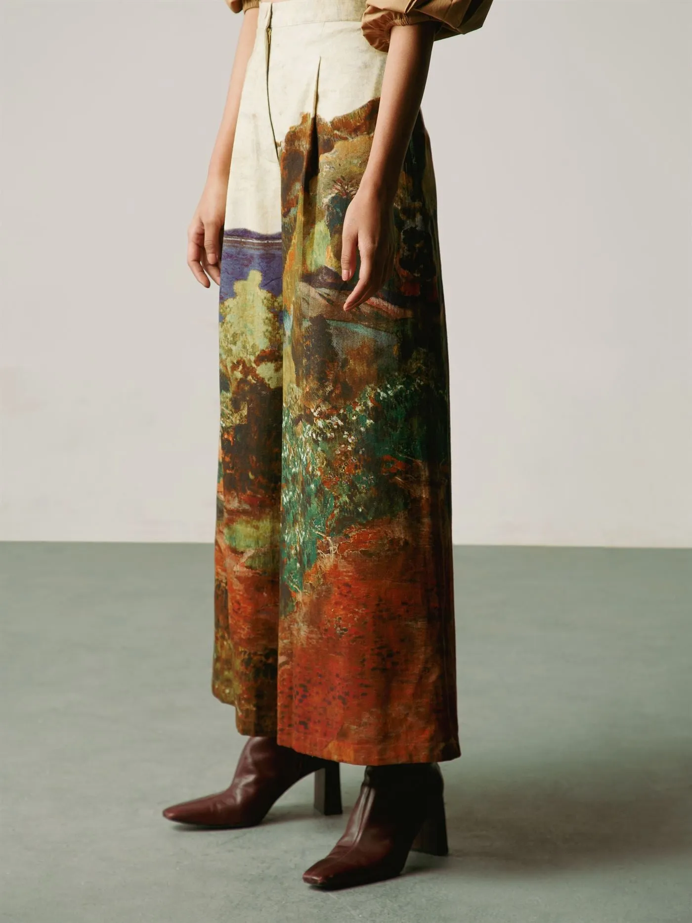 CORD   I   Venice Wide Leg Pants Bottom Cotton Mosaic Print  W21-WLP-MSP