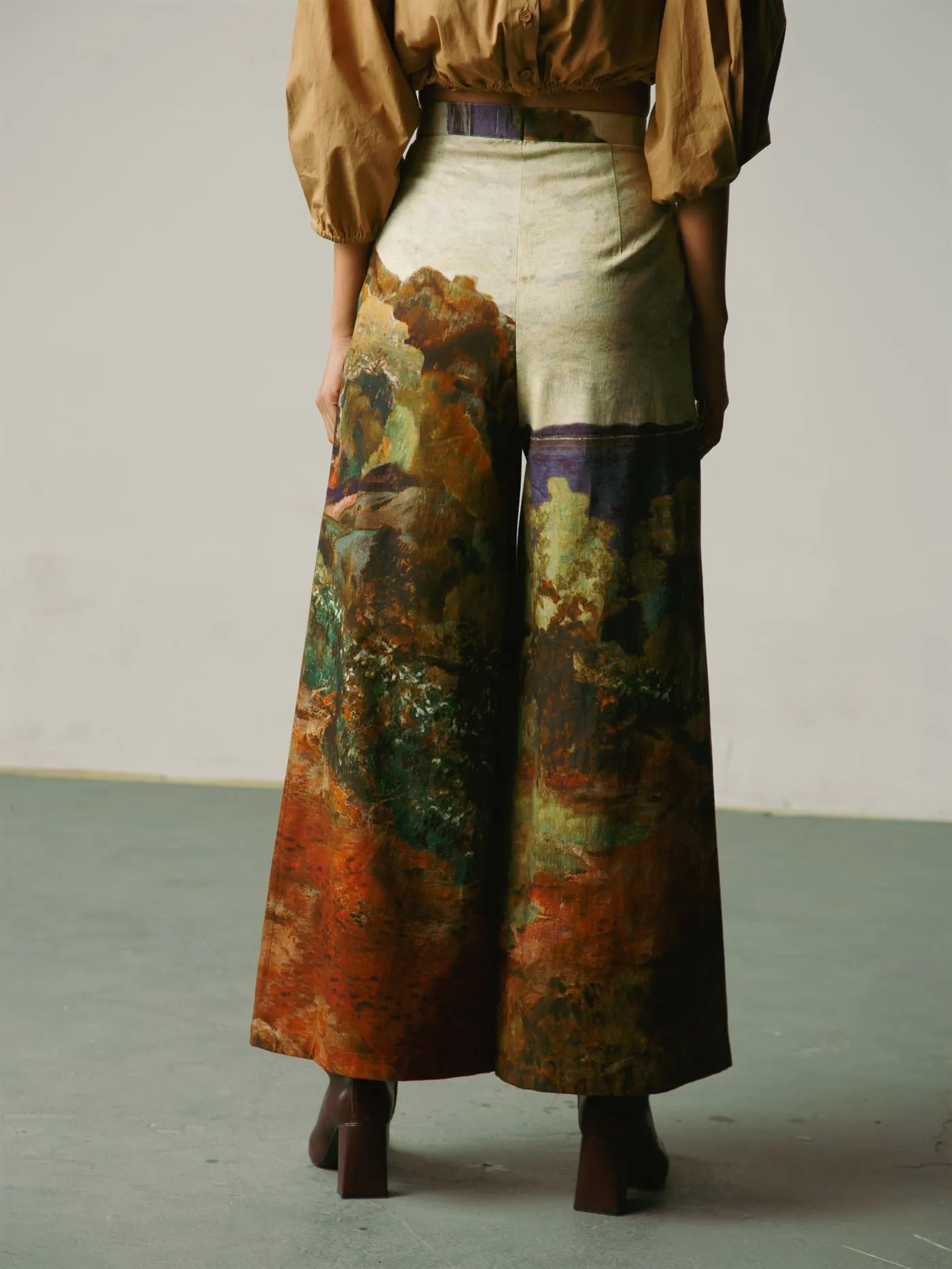 CORD   I   Venice Wide Leg Pants Bottom Cotton Mosaic Print  W21-WLP-MSP