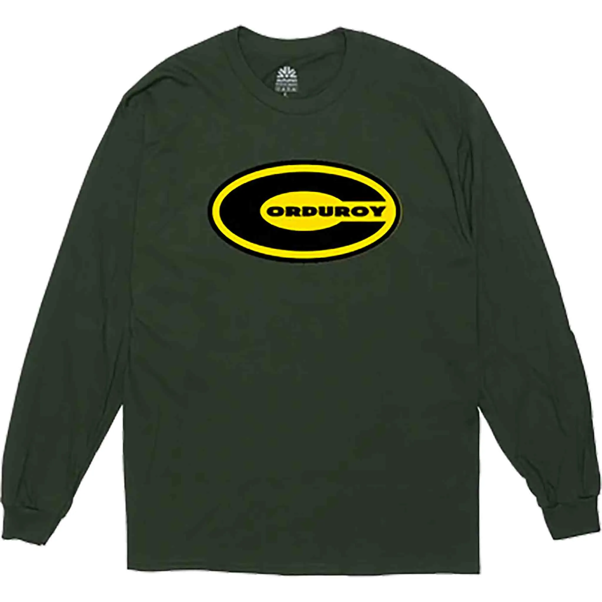Corduroy Oval Long Sleeve Tee Green