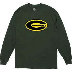 Corduroy Oval Long Sleeve Tee Green