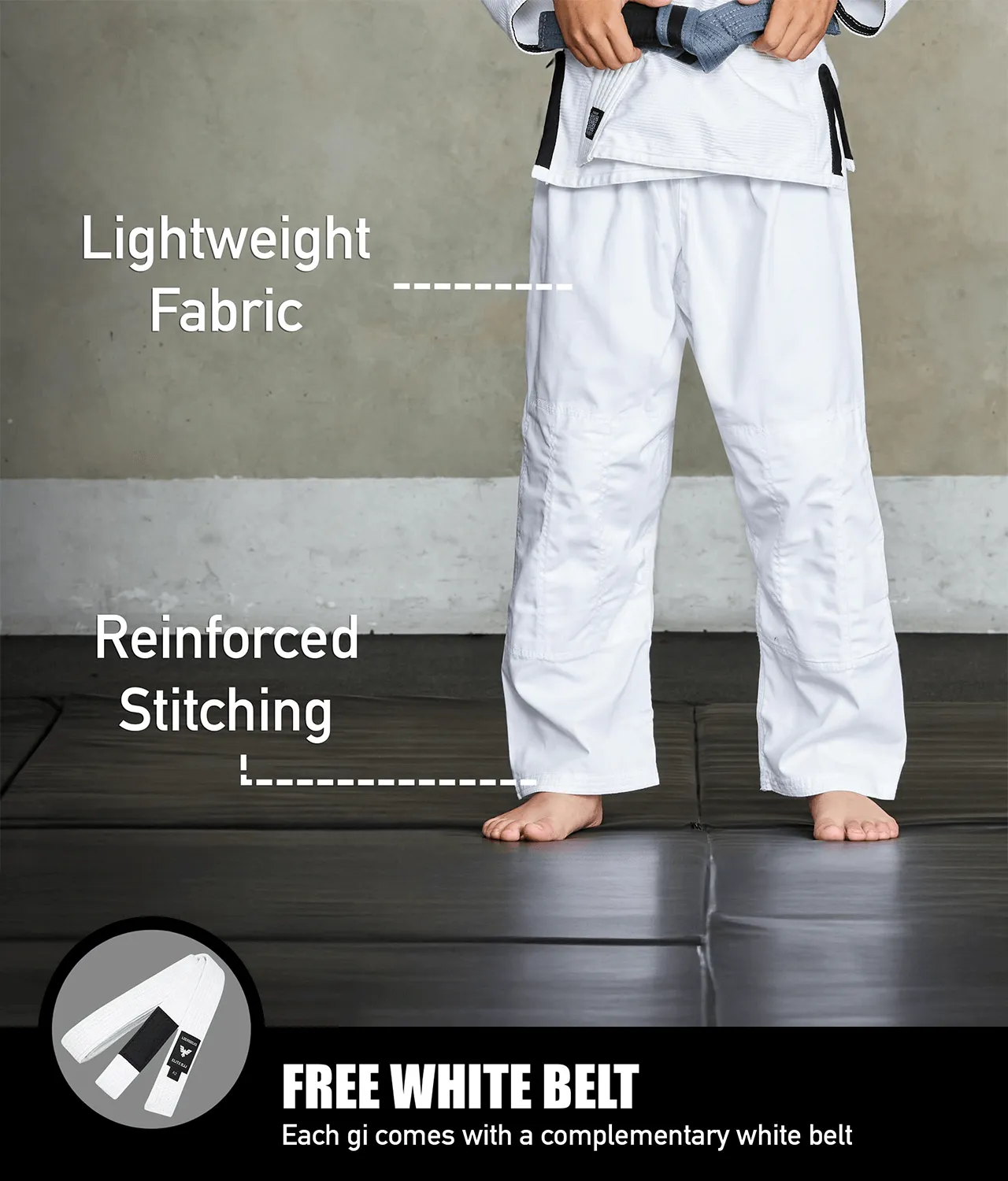 Core White Brazilian Jiu Jitsu Kids BJJ Gi