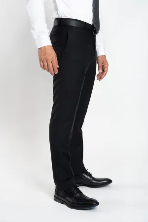 Cosiani Black Wool Cashmere Dress Pants