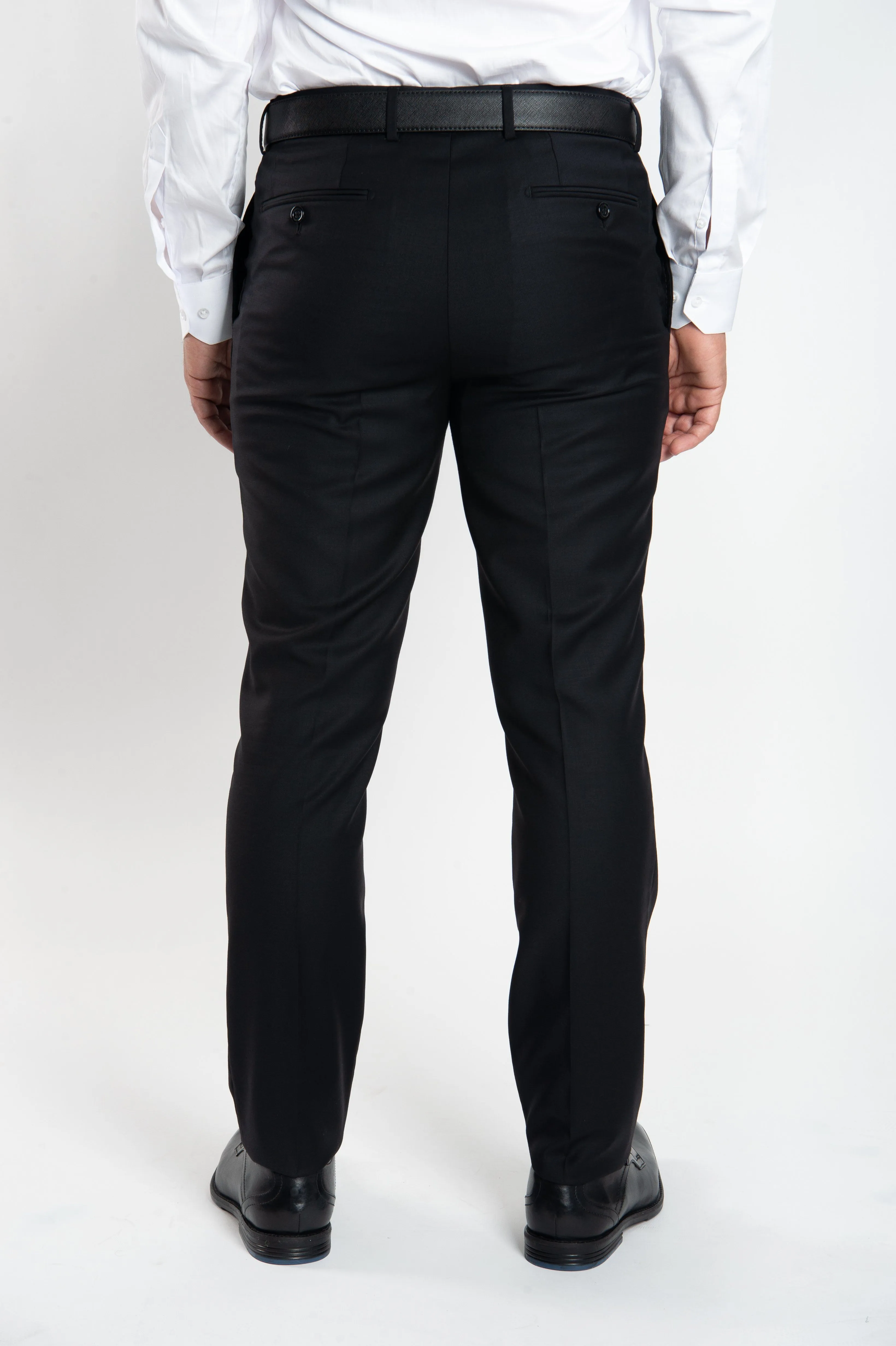 Cosiani Black Wool Cashmere Dress Pants