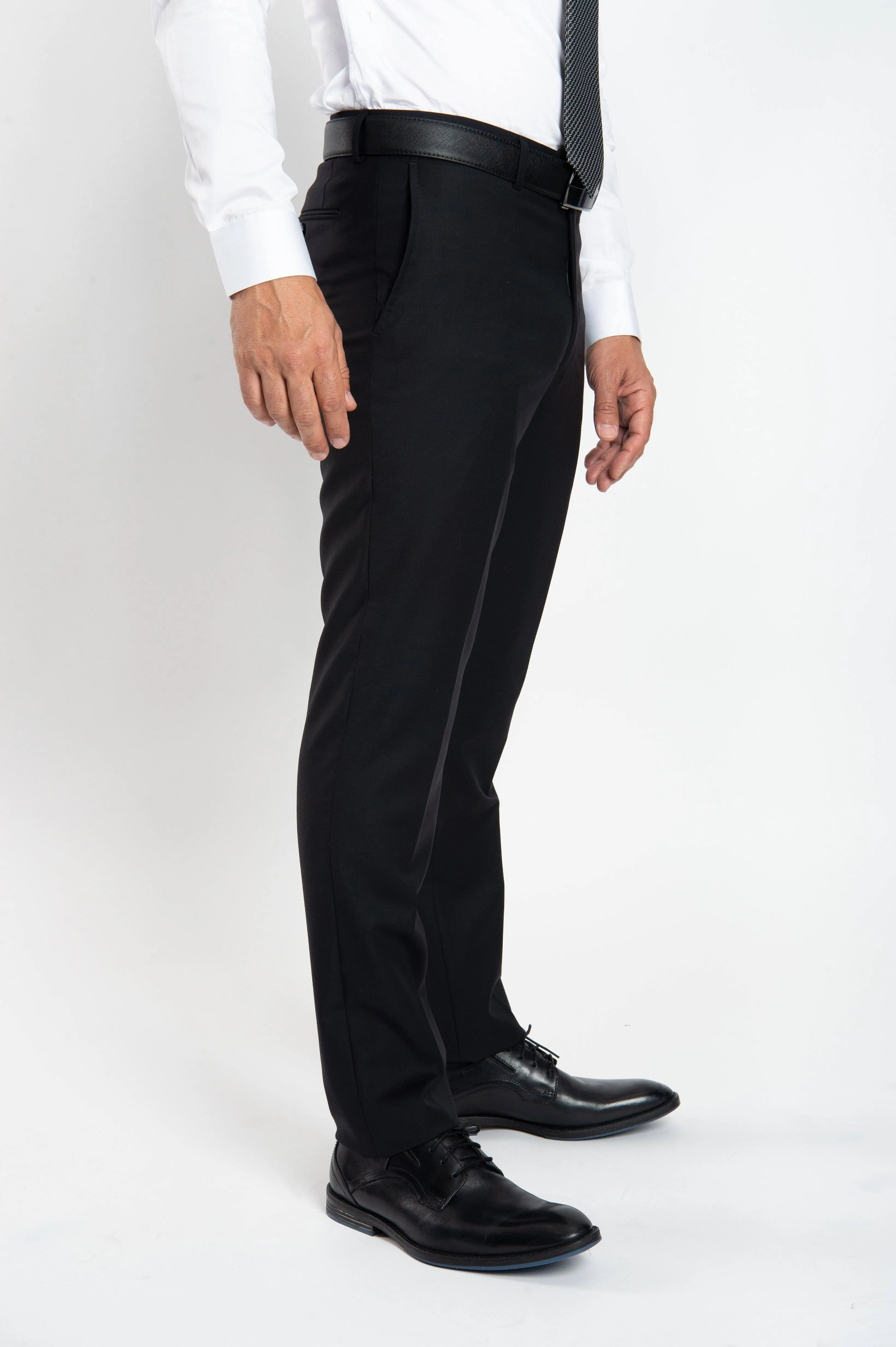 Cosiani Black Wool Cashmere Dress Pants