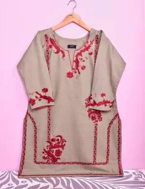 Cotton Embroidered Stitched Kurti - Relic (TS-040A-Grey)