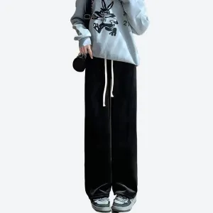 Cozy Wide-Leg Drawstring Lounge Pants