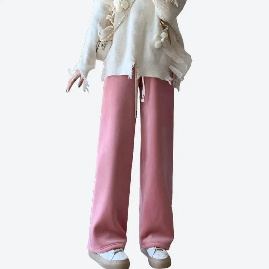 Cozy Wide-Leg Drawstring Lounge Pants