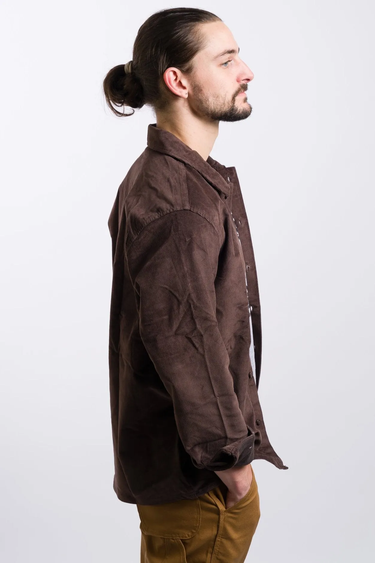 Dickies Relaxed Fit Corduroy Shirt - Chocolate Brown