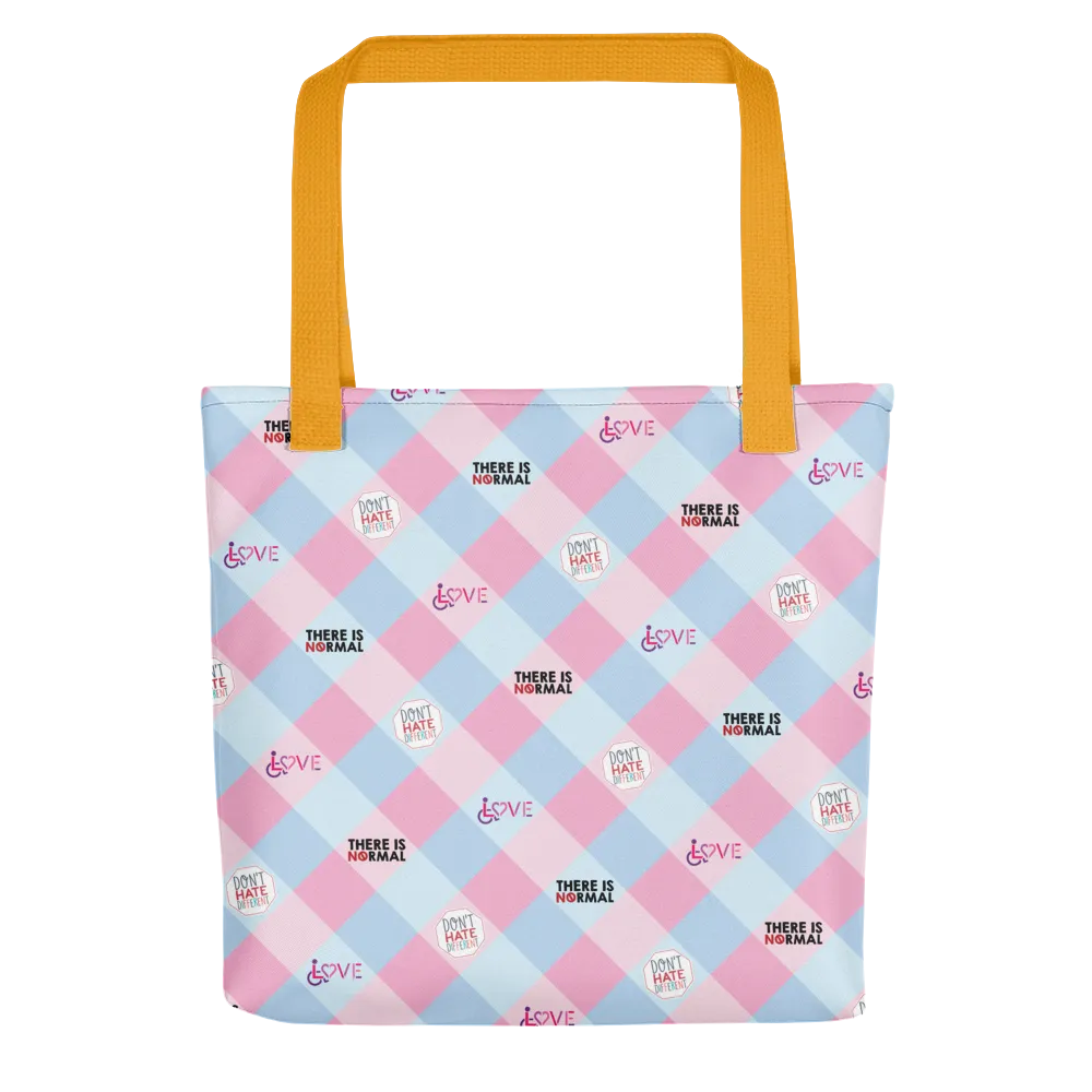 Disability Themed Small Patchwork (Tote Bag) Pastel Colors