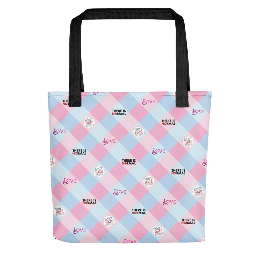 Disability Themed Small Patchwork (Tote Bag) Pastel Colors