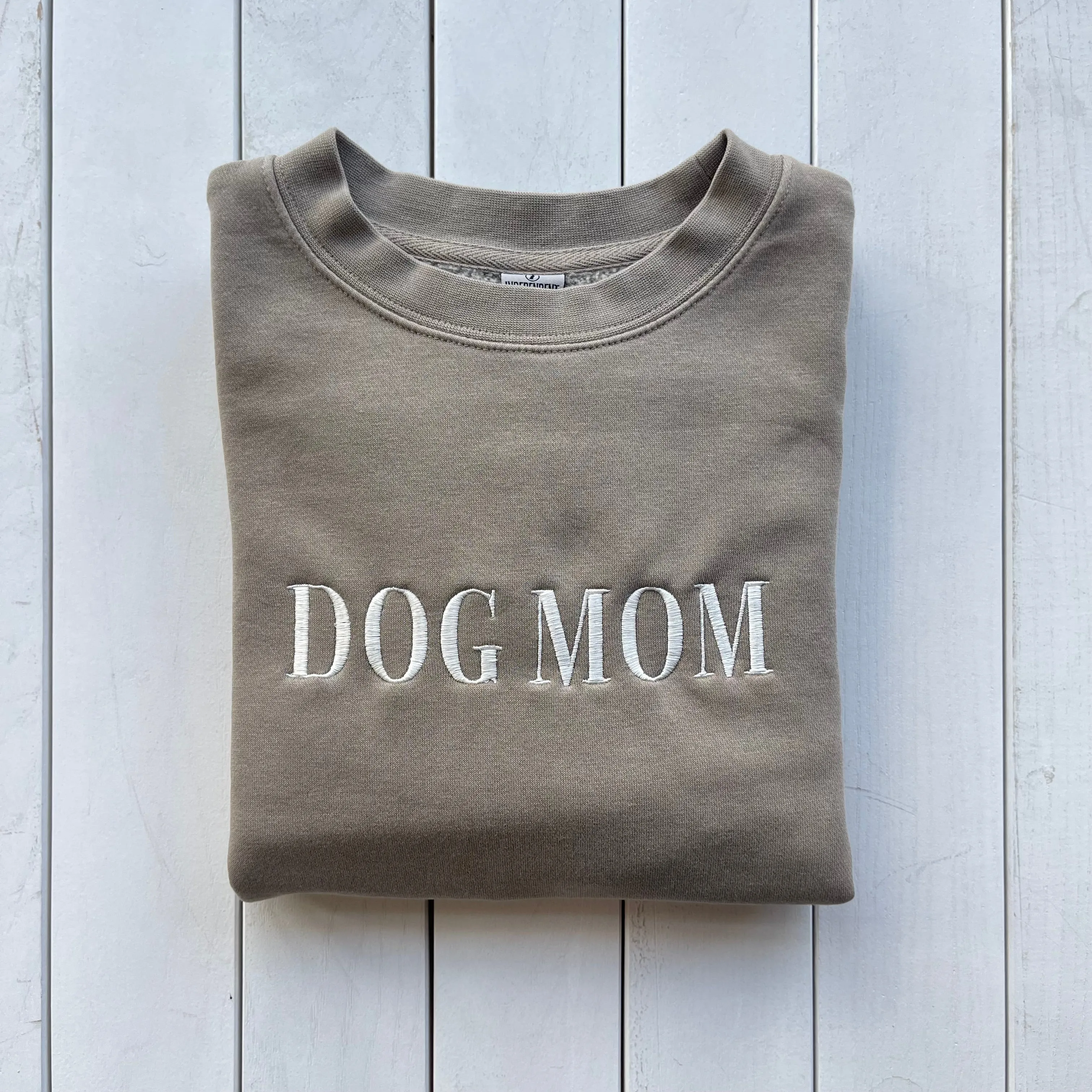 Dog Mom Embroidered Sweatshirt