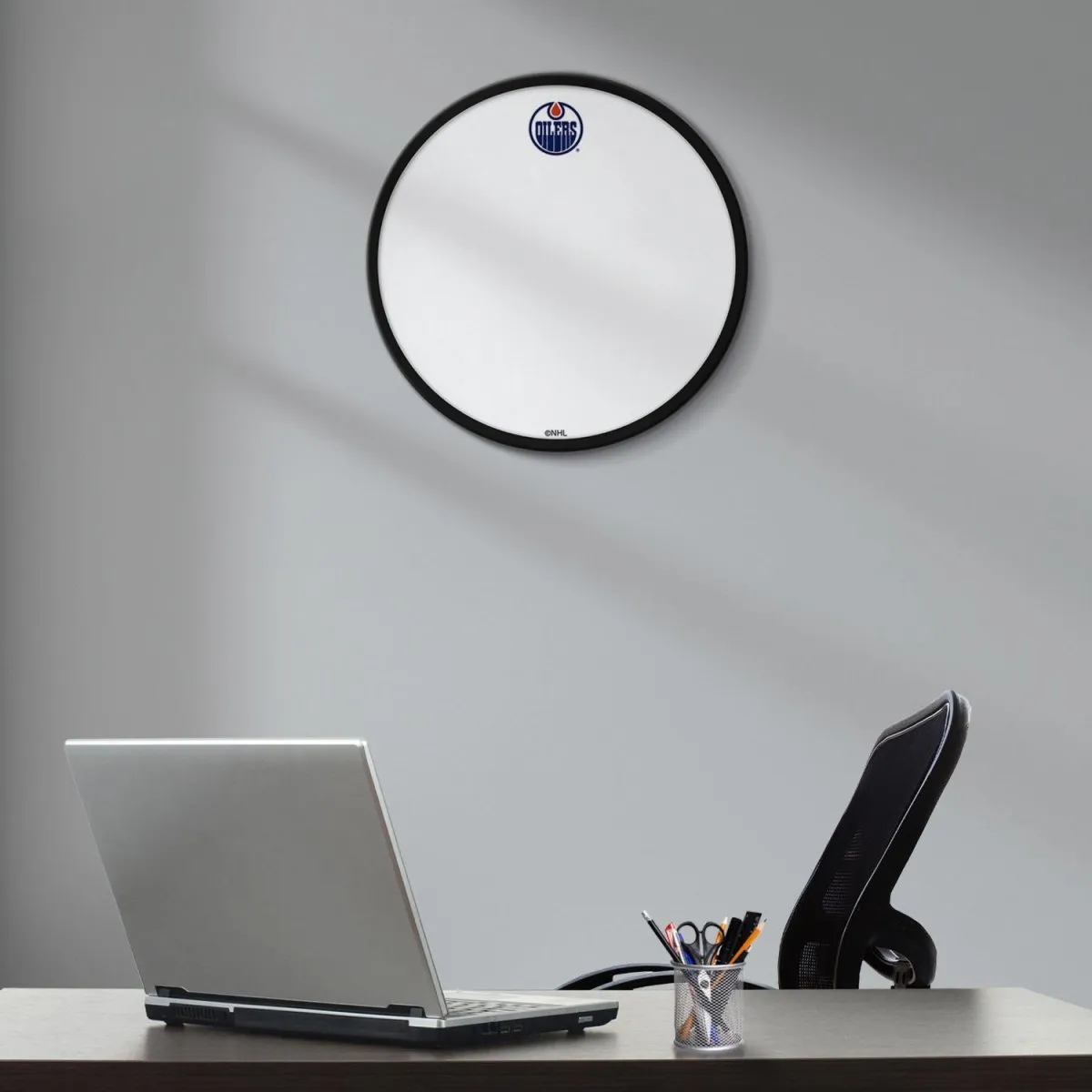 Edmonton Oilers: Modern Disc Framed Dry Erase Board