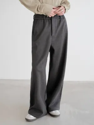 Elastic Waist Casual Velvet Pants