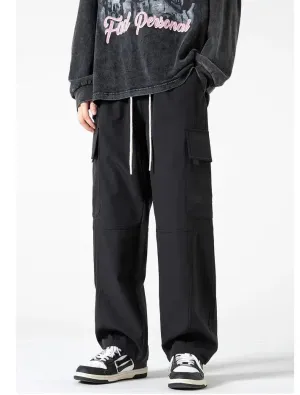 Elastic Waist Drawstring Cargo Pants