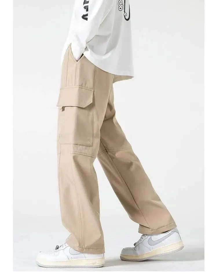 Elastic Waist Drawstring Cargo Pants