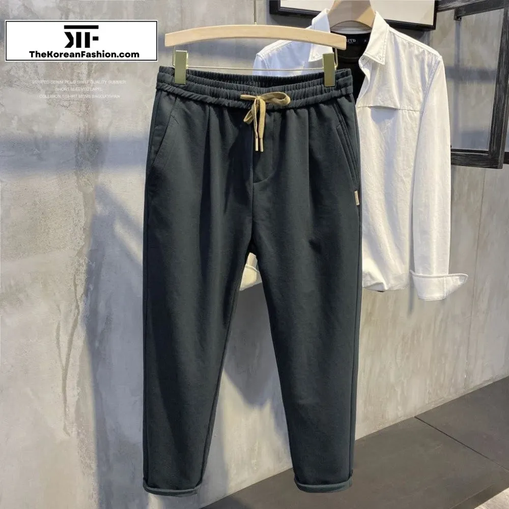 Elastic Waist Drawstring Sports Pants