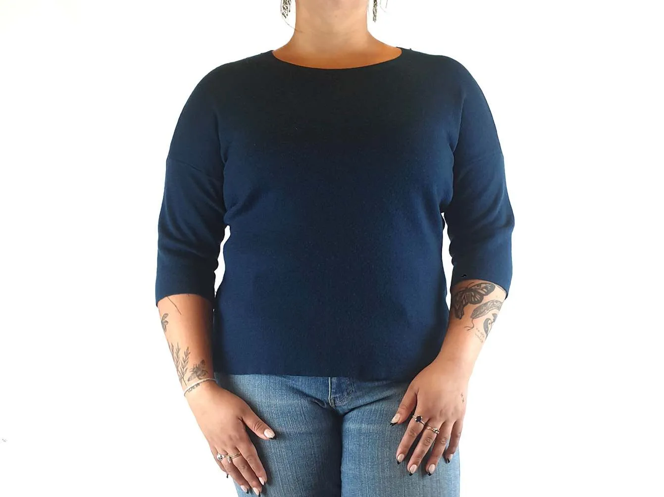 Elk green 100% merino wool jumper size 14