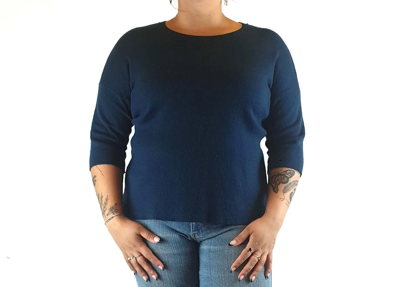 Elk green 100% merino wool jumper size 14