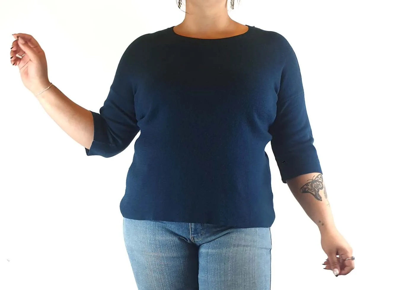 Elk green 100% merino wool jumper size 14