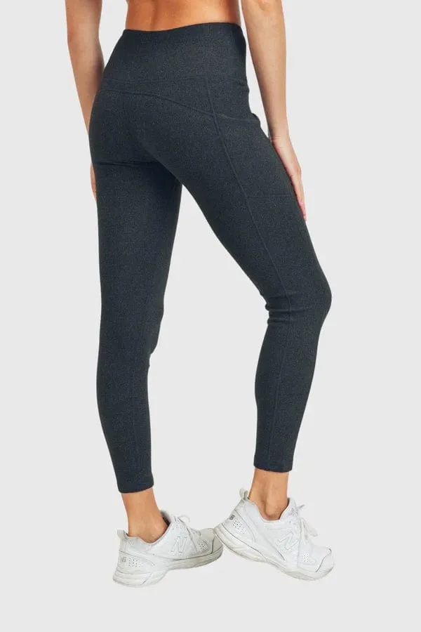 Emory Ribbed High-Rise Leggings - Black