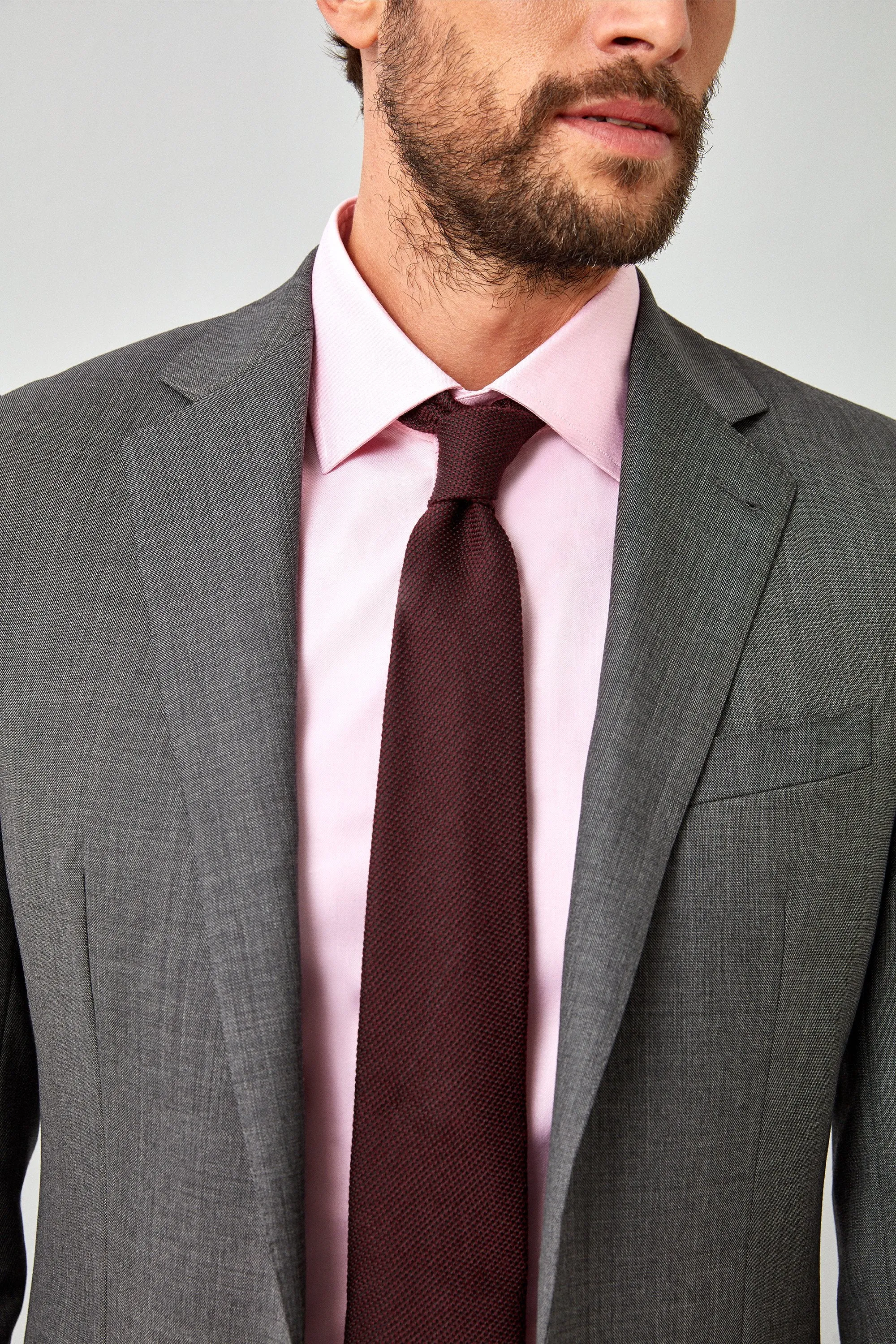 English Textured Weave Merino Wool Suit