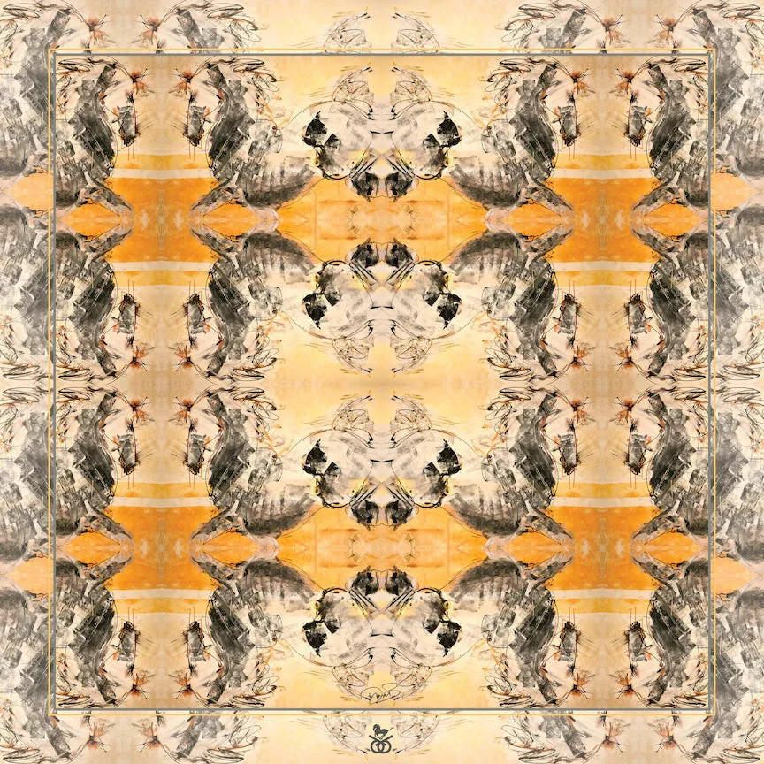Equestrian Silk Scarf - Sun Stallion Mini