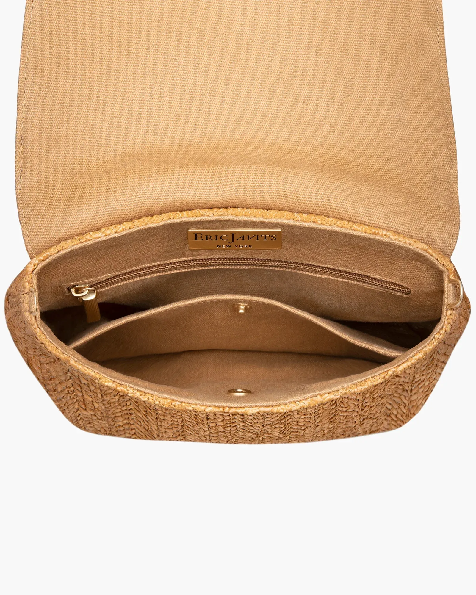 Eric Javits Nebu Flap Pouch in Butterscotch