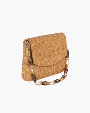 Eric Javits Nebu Flap Pouch in Butterscotch