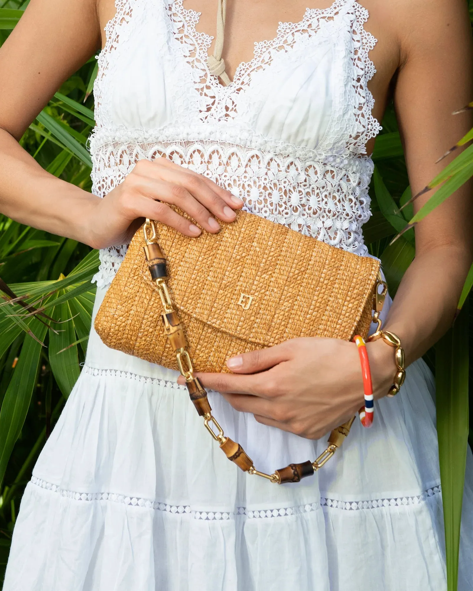 Eric Javits Nebu Flap Pouch in Butterscotch