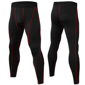 Fitness Men's Running Tights High Elastic Compression Sports Leggings Quick Dry Ankle Length Pants Gym Socks Plus Sizes
